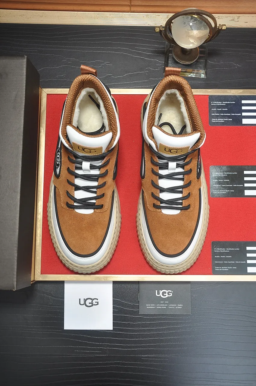 Men's shoes 💰640💶 [UGG] (full wool lining) top-end high-quality fur-in-one warm snow boots from Australia's warm luxury brand men's shoes, UGG-5877 official website synchronized, made of imported cowhide, carefully sewn...Imported rubber foam outsole (comfortable, soft, wear-resistant) The quality is really great...Exquisite workmanship, you can't put it down at first sight, available in sizes 39-44